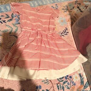 Adorable Striped Pink and White Kids Dress